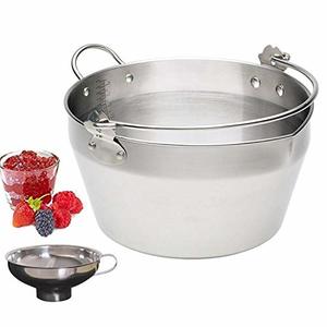 Large Maslin Pan And Jam Making Pot With Stainless Steel Jam Chutney Funnel